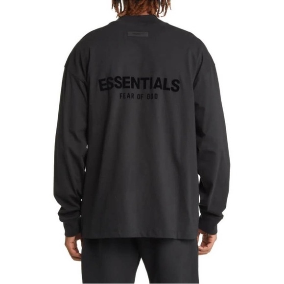 Fear of God FOG Essentials Black/Stretch Limo Sweatshirt Streetwear Crewneck-M - Picture 1 of 14